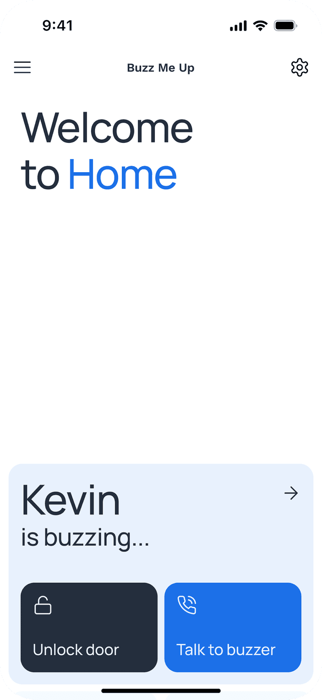 Buzz Me Up App Screenshot